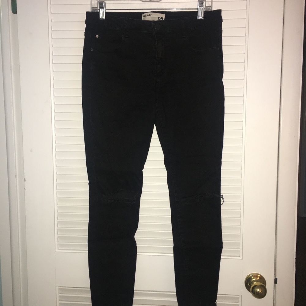Garage Black Ripped Skinny Jeans